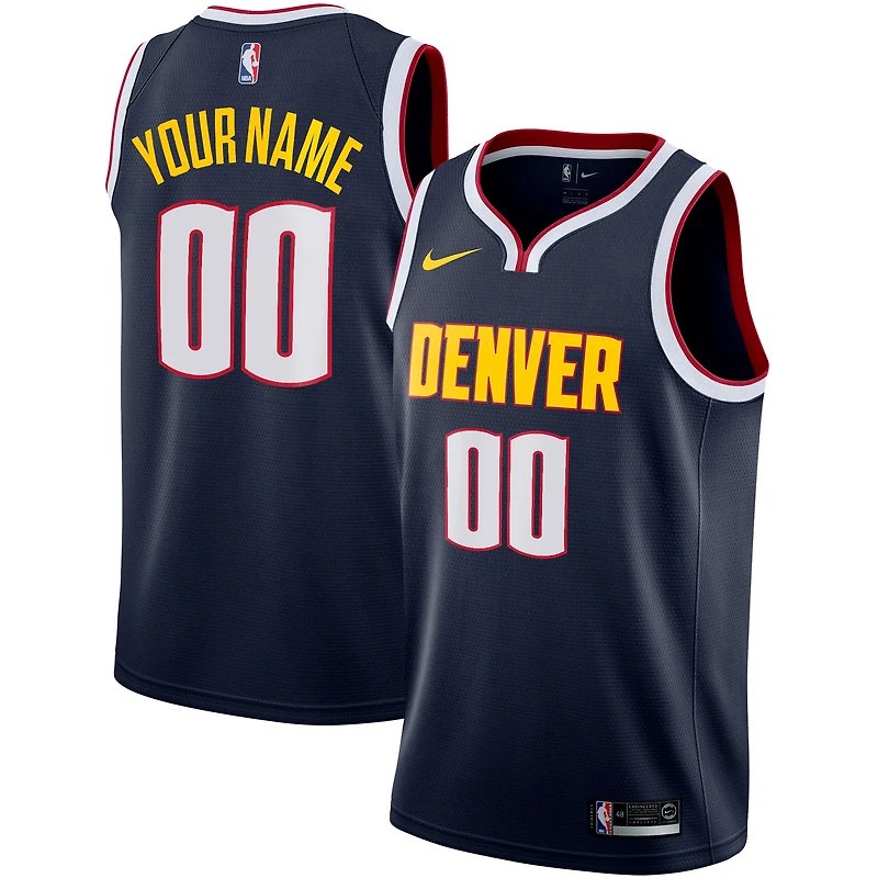 Men's Nike  Navy Denver Nuggets 2022/23 Swingman Custom Jersey - Icon Edition