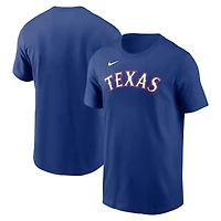 Men's Nike Royal Texas Rangers Fuse Wordmark T-Shirt