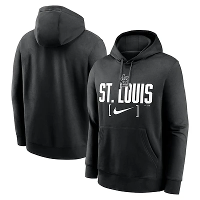 Men's Nike Black St. Louis Cardinals Club Slack Pullover Hoodie