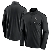 Men's Nike Black Chicago White Sox Franchise Logo Pacer Performance Half-Zip Top