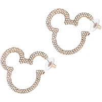 Women's BaubleBar  Mickey Mouse Pavé Essential Hoop Earrings