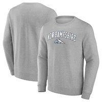 Men's Heather Gray New Hampshire Wildcats Campus Pullover Sweatshirt