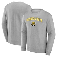 Men's Heather Gray Wichita State Shockers Campus Pullover Sweatshirt