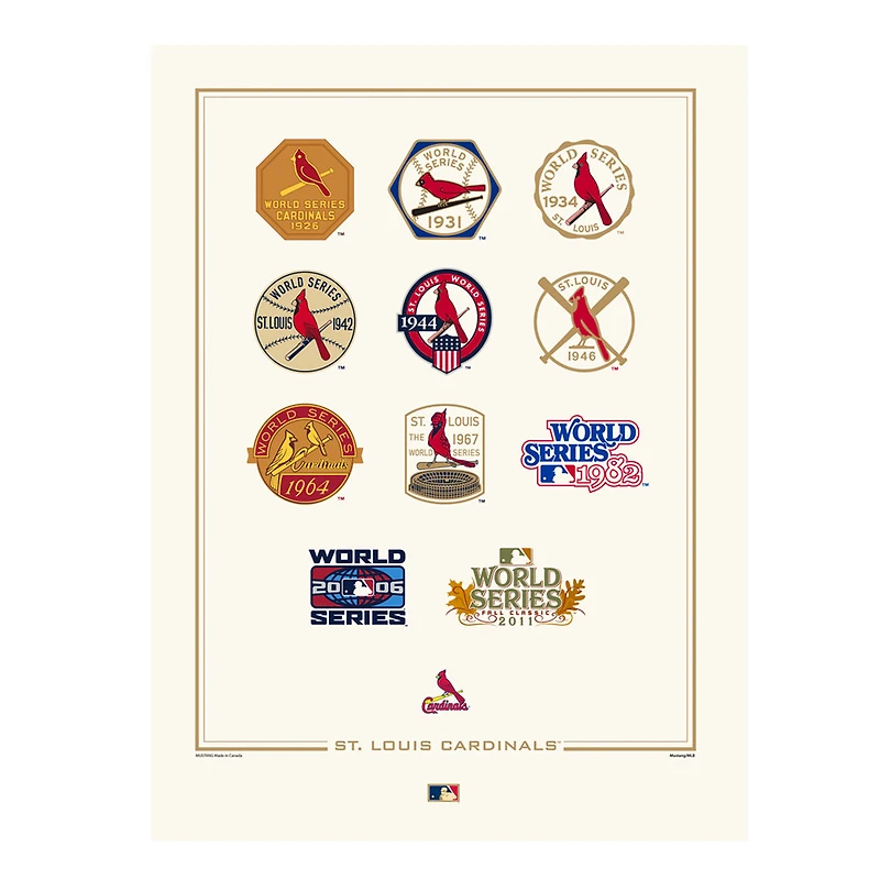 St. Louis Cardinals 12" x 16" World Series Collection Art Print