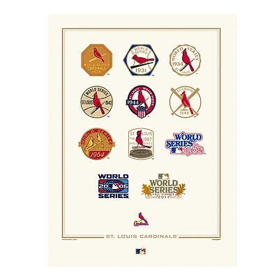 St. Louis Cardinals 12" x 16" World Series Collection Art Print