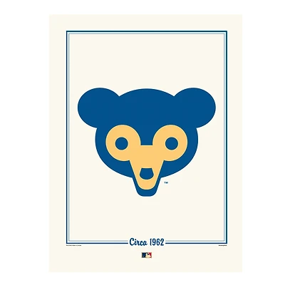 Chicago Cubs 12" x 16" 1962 Cooperstown Logo Art Print