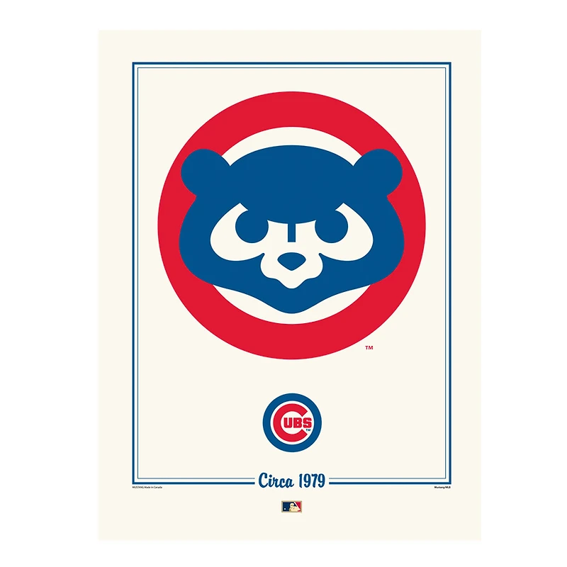 Chicago Cubs 12" x 16" Cooperstown Logo Art Print