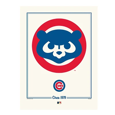 Chicago Cubs 12" x 16" Cooperstown Logo Art Print