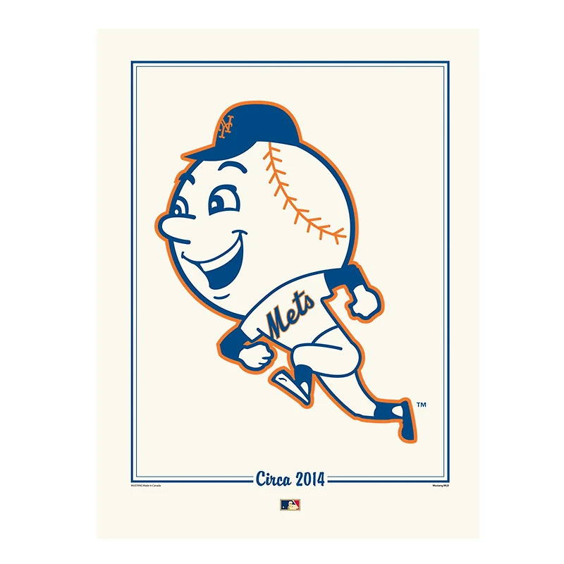 New York Mets 12" x 16" 2014 Cooperstown Logo Art Print