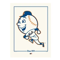 New York Mets 12" x 16" 2014 Cooperstown Logo Art Print