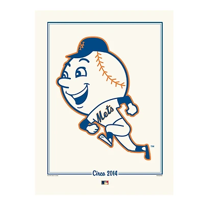 New York Mets 12" x 16" 2014 Cooperstown Logo Art Print