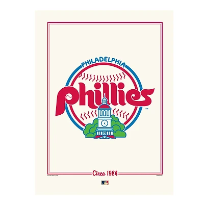 Philadelphia Phillies 12" x 16" 1984 Cooperstown Logo Art Print