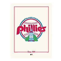 Philadelphia Phillies 12" x 16" 1984 Cooperstown Logo Art Print