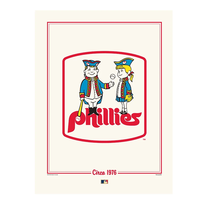 Philadelphia Phillies 12" x 16" Cooperstown Logo Art Print
