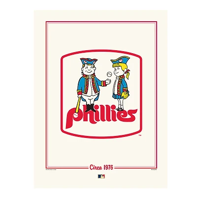 Philadelphia Phillies 12" x 16" Cooperstown Logo Art Print