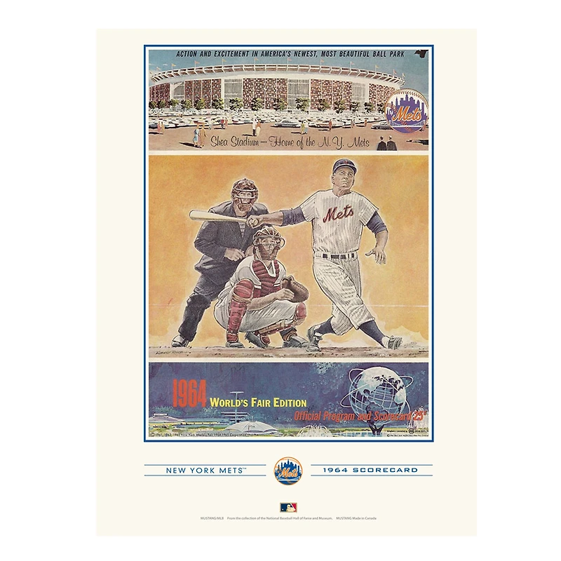 New York Mets 12" x 16" Program Cover Art Print