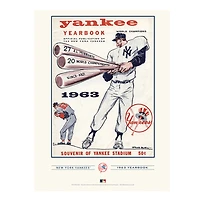 New York Yankees 12" x 16" 1963 Program Cover Art Print