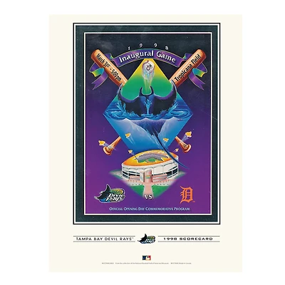 Tampa Bay Rays 12" x 16" 1998 Program Cover Art Print