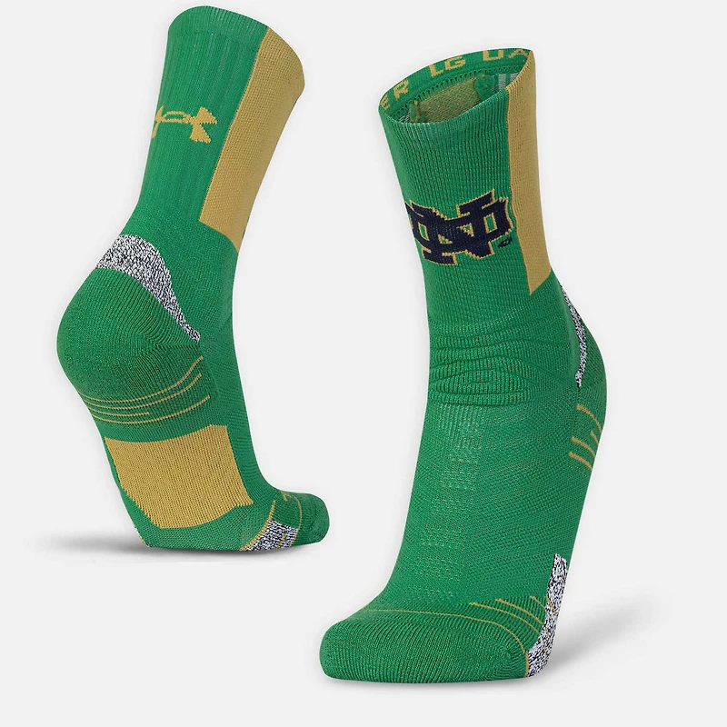 Men's Under Armour Notre Dame Fighting Irish Playmaker Crew Socks