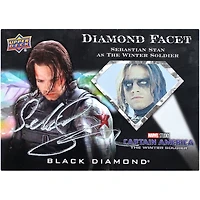 Sebastian Stan Autographed Upper Deck Winter Soldier Black Diamond Trading Card