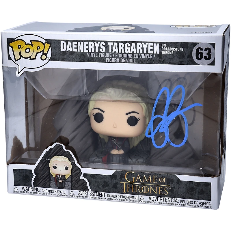 Emilia Clarke Game of Thrones Autographed Daenerys on Dragonstone #63 Funko Pop!