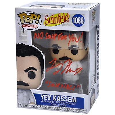 Larry Thomas Seinfeld Autographed Yev Kassem #1086 Funko Pop! with "No Soup for You" and "Soup Nazi" Inscriptions