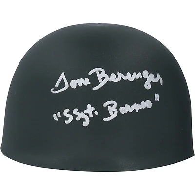 Tom Berenger Platoon Autographed Replica Helmet with "SSGT Barnes" Inscription