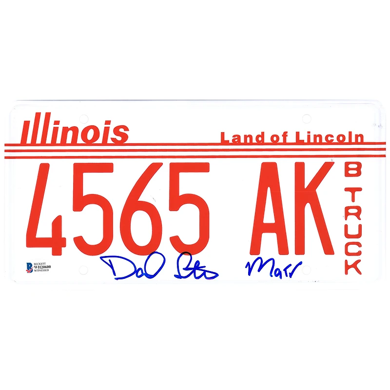 Daniel Stern Home Alone Autographed 4565 AK License Plate with "Marv" Inscription - Beckett