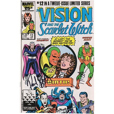 Paul Bettany & Elizabeth Olsen Marvel Autographed WandaVision Comic Book