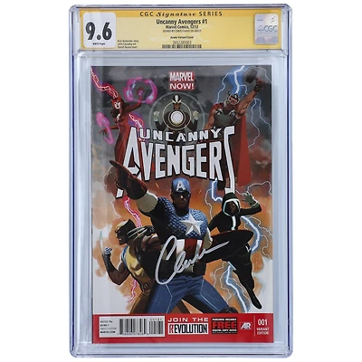 Chris Evans Captain America Autographed Uncanny Avengers #1 Acuna Variant Cover Comic Book - CGC Graded 9.6