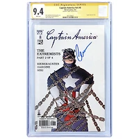 Chris Evans Captain America Autographed Captain America #8 Comic Book - CGC Graded 9.4