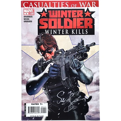 Sebastian Stan Autographed Winter Soldier Comic Book