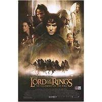 Orlando Bloom and Sean Astin Lord of the Rings Autographed 12" x 18" Fellowship of the Ring Movie Poster