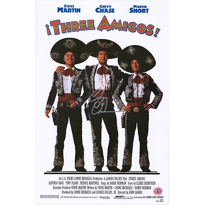 Chevy Chase Three Amigos Autographed 11" x 17" Movie Poster