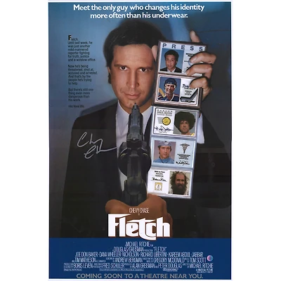Chevy Chase Fletch Autographed 20" x 24" Movie Poster