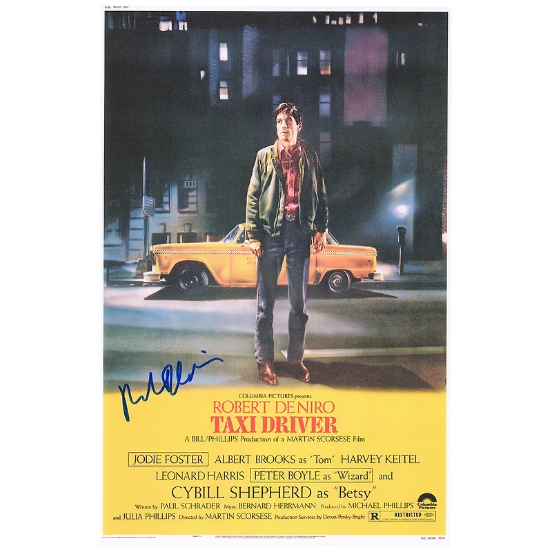 Robert De Niro Autographed 12" x 18" Taxi Driver Movie Poster Print