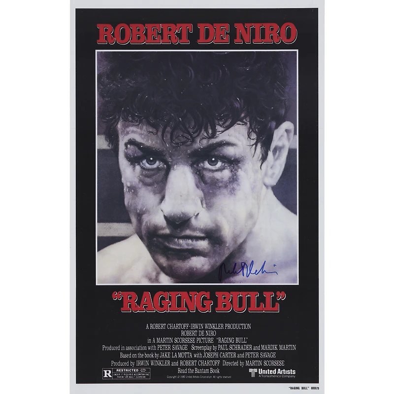Robert De Niro Autographed 12" x 18" Raging Bull Movie Poster Print