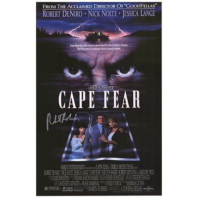 Robert De Niro Autographed 12" x 18" Cape Fear Movie Poster Print