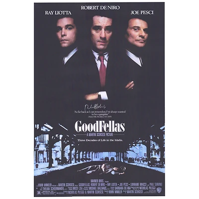Robert De Niro Autographed 27" x 40" Goodfellas Full-Size Movie Poster