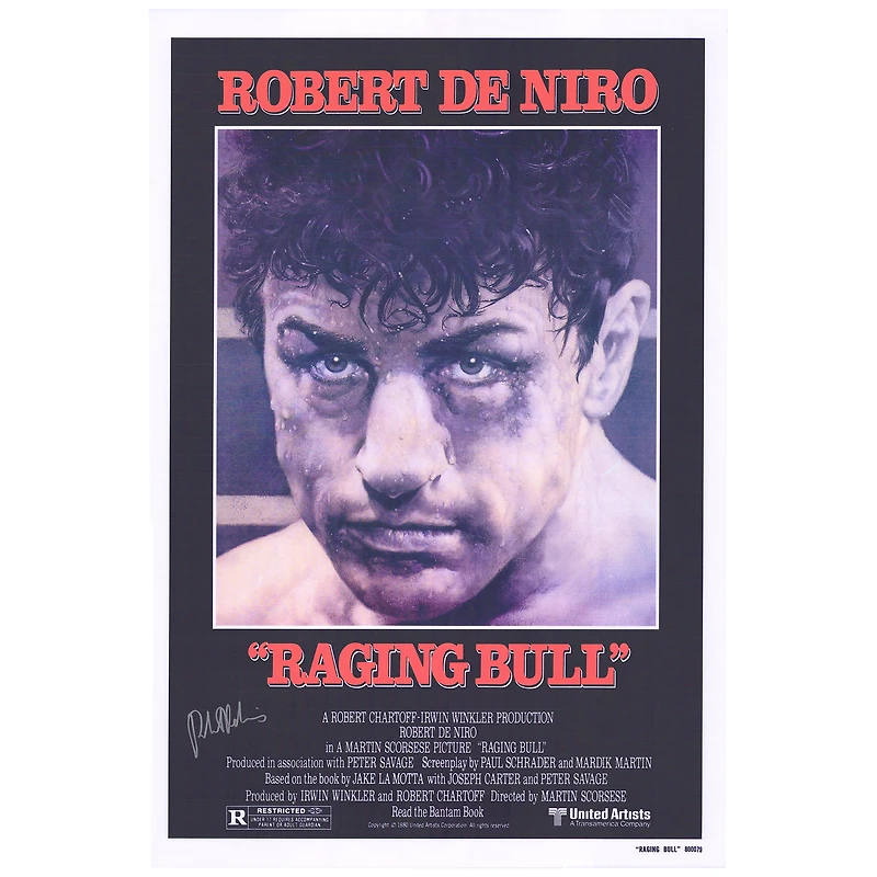 Robert De Niro Autographed 27" x 40" Raging Bull Full-Size Movie Poster