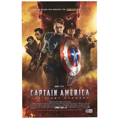 Chris Evans Captain America Autographed 12" x 18" First Avenger Photograph