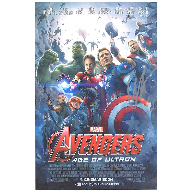 Chris Hemsworth The Avengers: Age of Ultron Autographed 11" x 17" Movie Poster