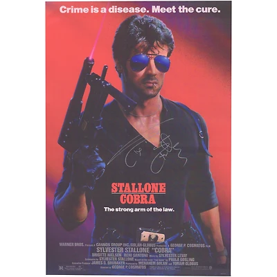 Sylvester Stallone Cobra Autographed 27" x 40" Movie Poster