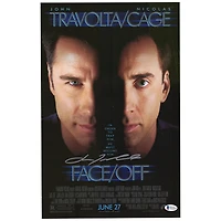 John Travolta Face/Off Autographed 12" x 18" Movie Poster