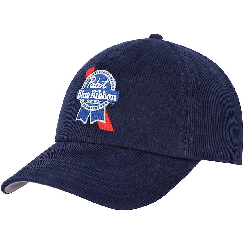 Men's American Needle Navy Pabst Blue Ribbon Roscoe Corduroy Adjustable Hat