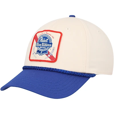 Men's American Needle Cream/Royal Pabst Blue Ribbon Roscoe Adjustable Hat