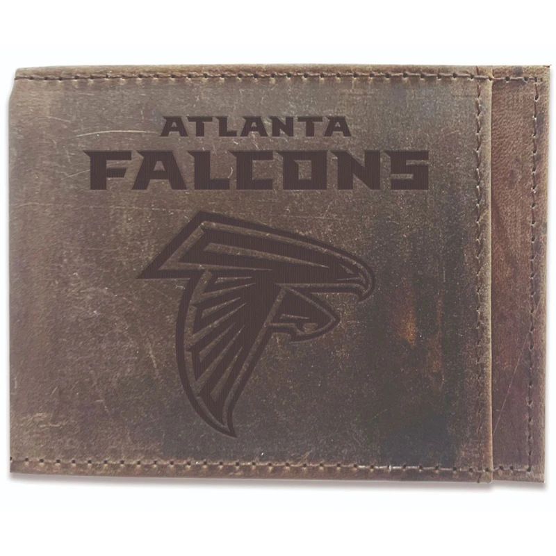 Brown Atlanta Falcons Bifold Leather Wallet