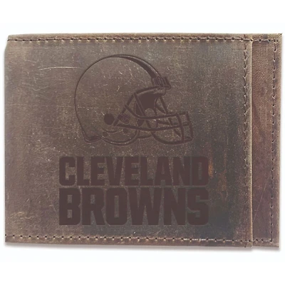 Brown Cleveland Browns Bifold Leather Wallet