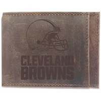 Brown Cleveland Browns Bifold Leather Wallet