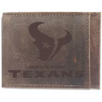 Brown Houston Texans Bifold Leather Wallet